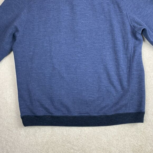Tommy Bahama Reversible Sweatshirt Pullover Quarter Zip Blue Black XL Sweater - Picture 9 of 16